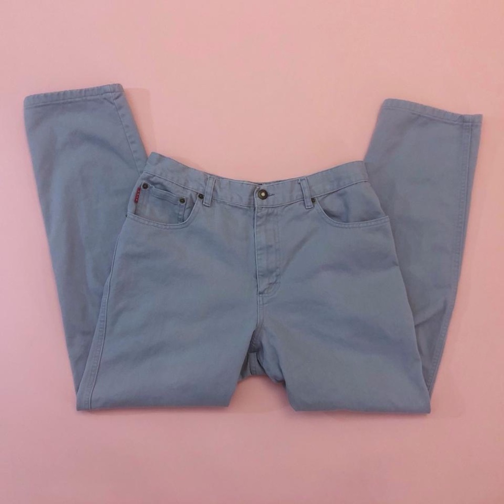 Bugle Boy High-Rise Jeans in Light Blue
